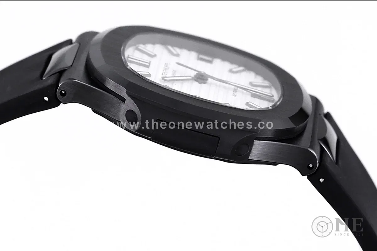AET Nautilus 5711 White Dial Black Ceramic