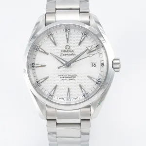 Aqua Terra 150m 41mm VSF 1:1 Best Edition White Textured Dial on SS Bracelet A8500 Super Clone