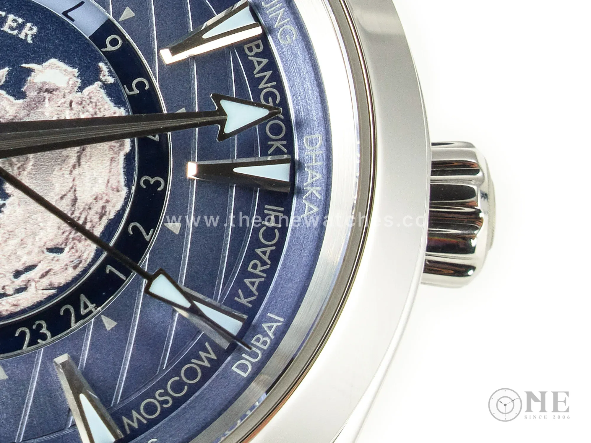 Aqua Terra 150M 43mm Worldtimer 24 VSF 1:1 Best Edition Summer Blue Dial on SS Bracelet A8938 Super Clone