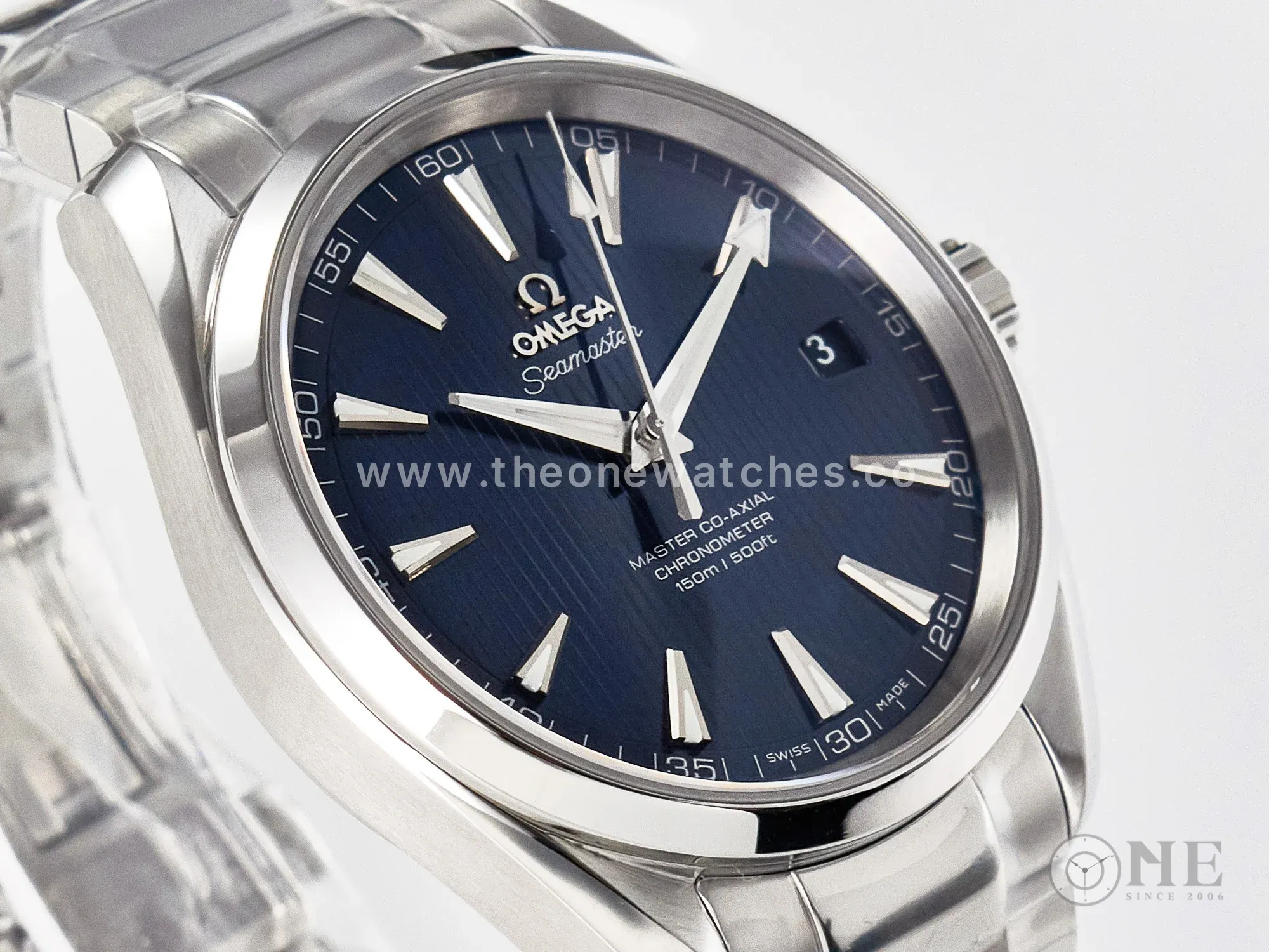 Aqua Terra 150M SS VSF 1:1 Best Edition Blue Textured Dial on SS Bracelet A8500 Super Clone