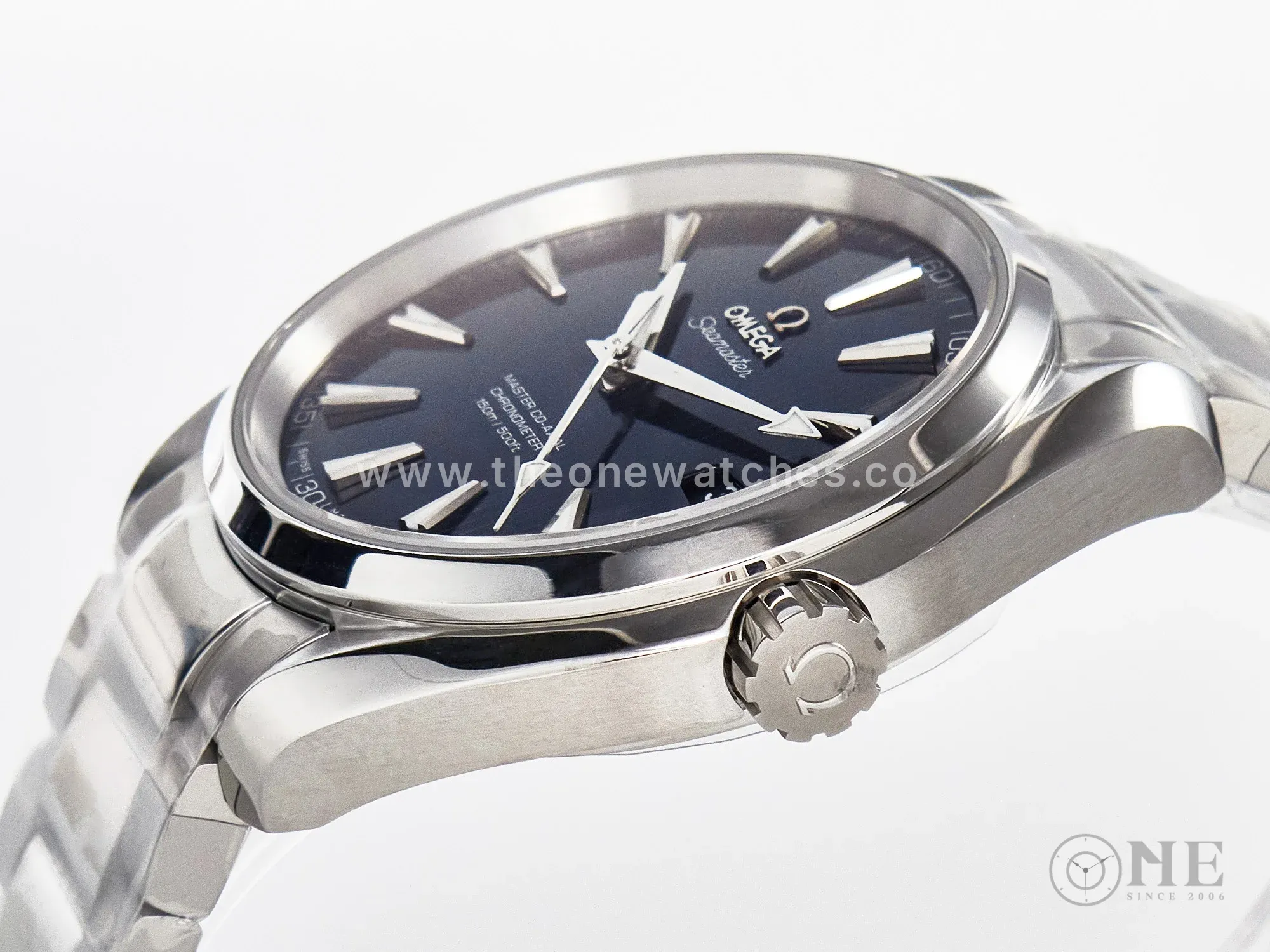 Aqua Terra 150M SS VSF 1:1 Best Edition Blue Textured Dial on SS Bracelet A8500 Super Clone