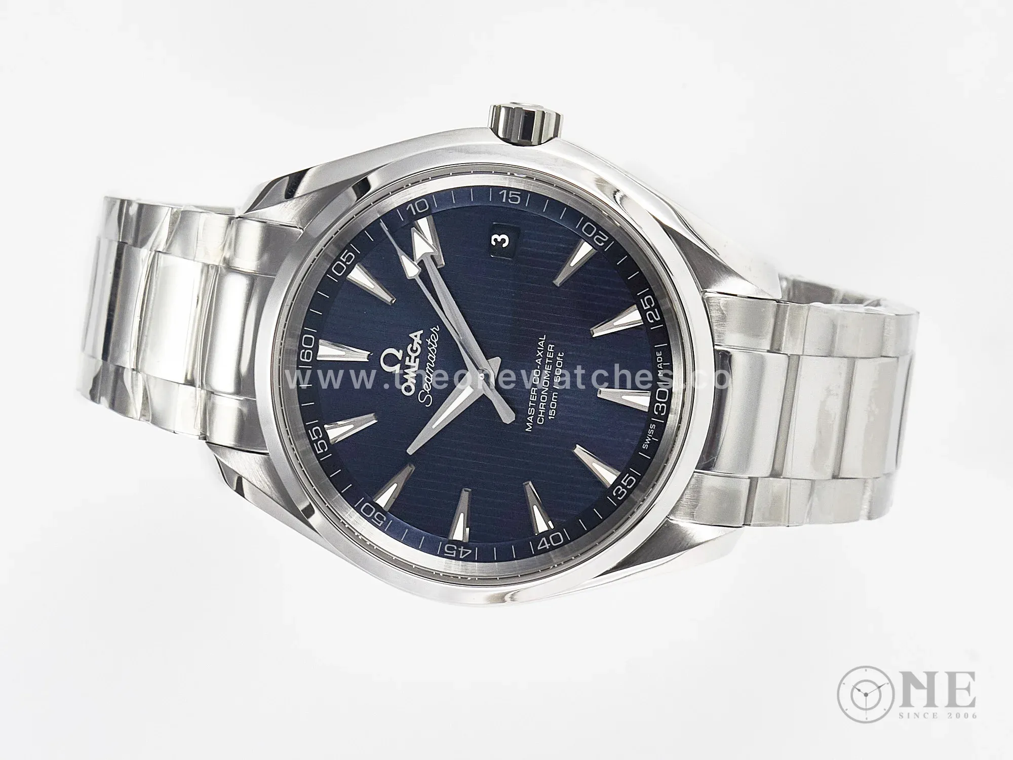 Aqua Terra 150M SS VSF 1:1 Best Edition Blue Textured Dial on SS Bracelet A8500 Super Clone