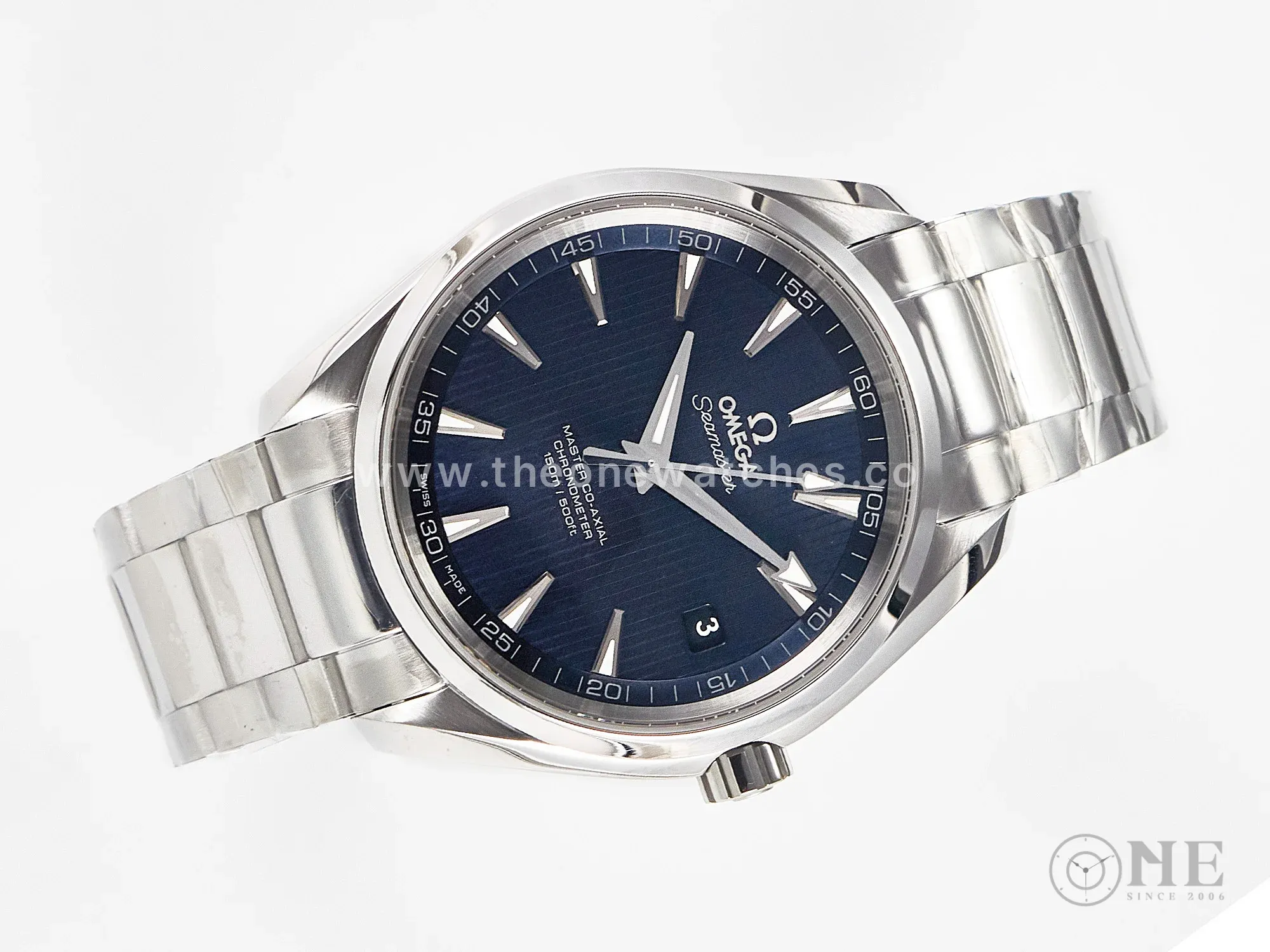 Aqua Terra 150M SS VSF 1:1 Best Edition Blue Textured Dial on SS Bracelet A8500 Super Clone