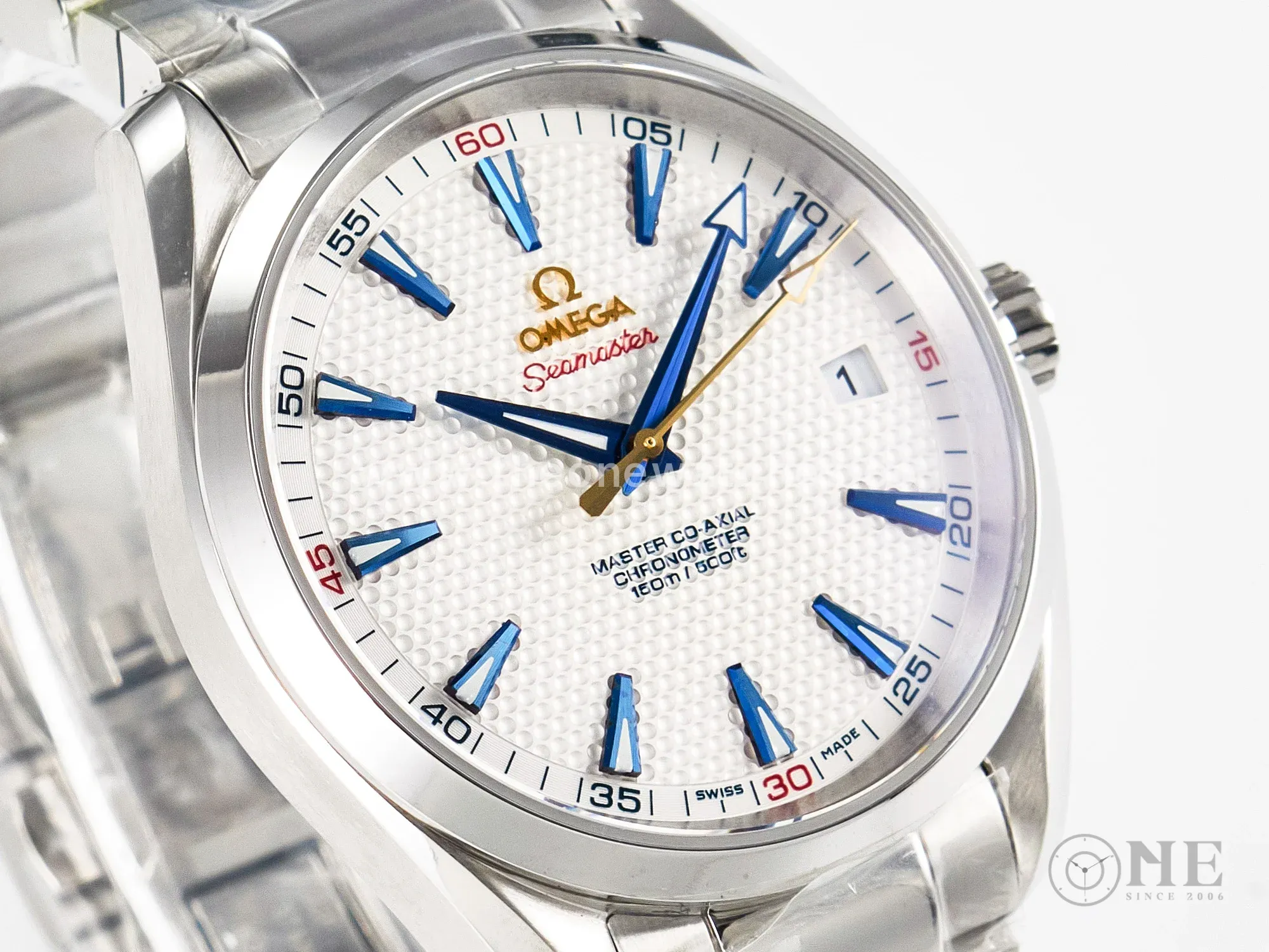 Aqua Terra 150M SS VSF 1:1 Best Edition Silver Polka Dots Dial on SS Bracelet A8500 Super Clone