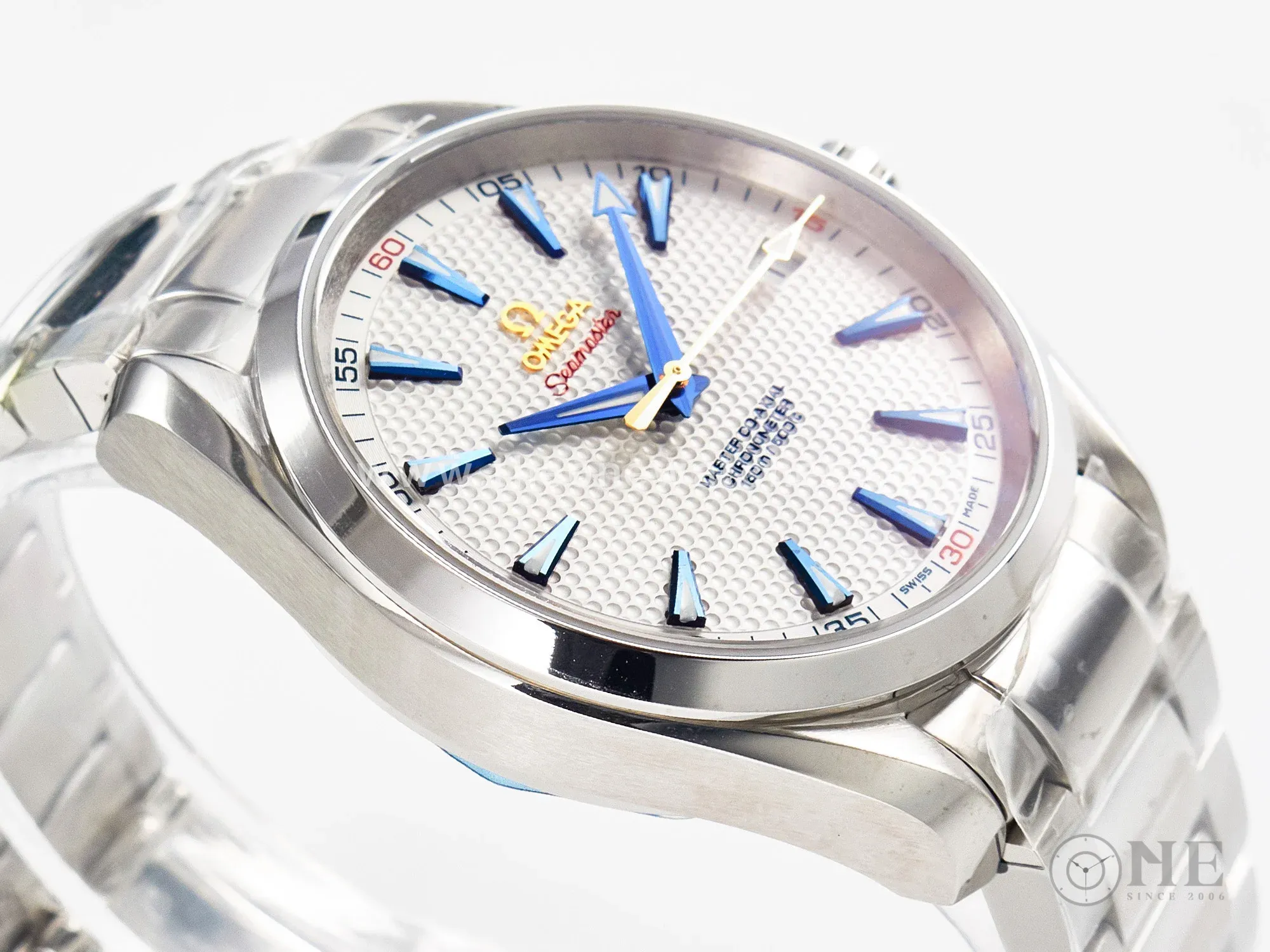 Aqua Terra 150M SS VSF 1:1 Best Edition Silver Polka Dots Dial on SS Bracelet A8500 Super Clone