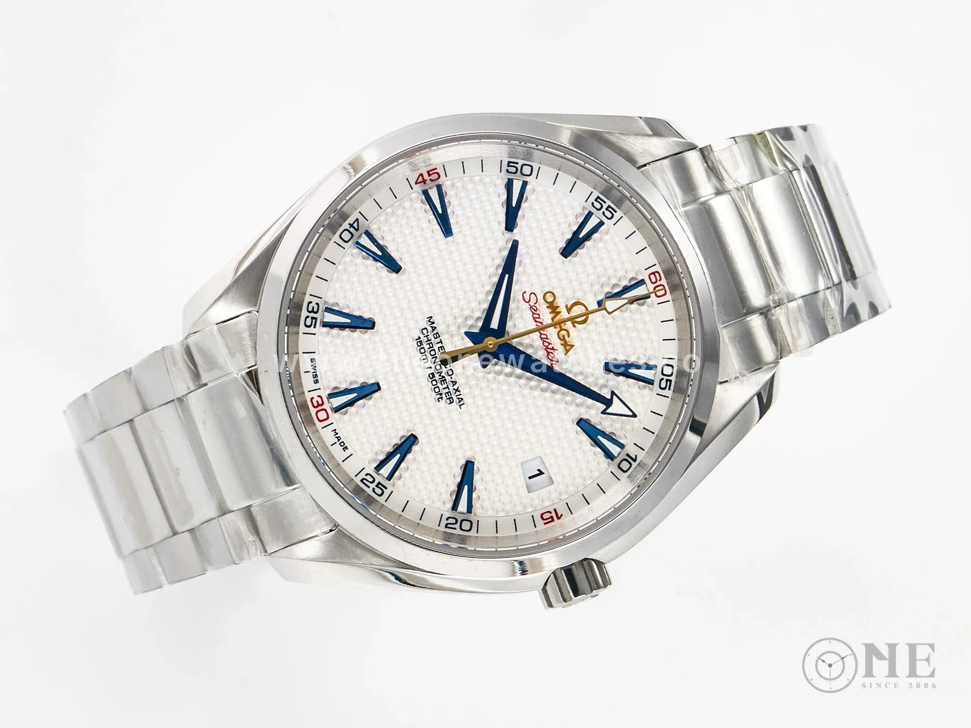 Aqua Terra 150M SS VSF 1:1 Best Edition Silver Polka Dots Dial on SS Bracelet A8500 Super Clone