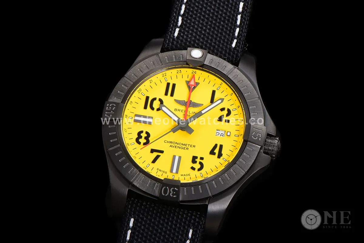 Avenger Automatic 45 Yellow Dial in PVD