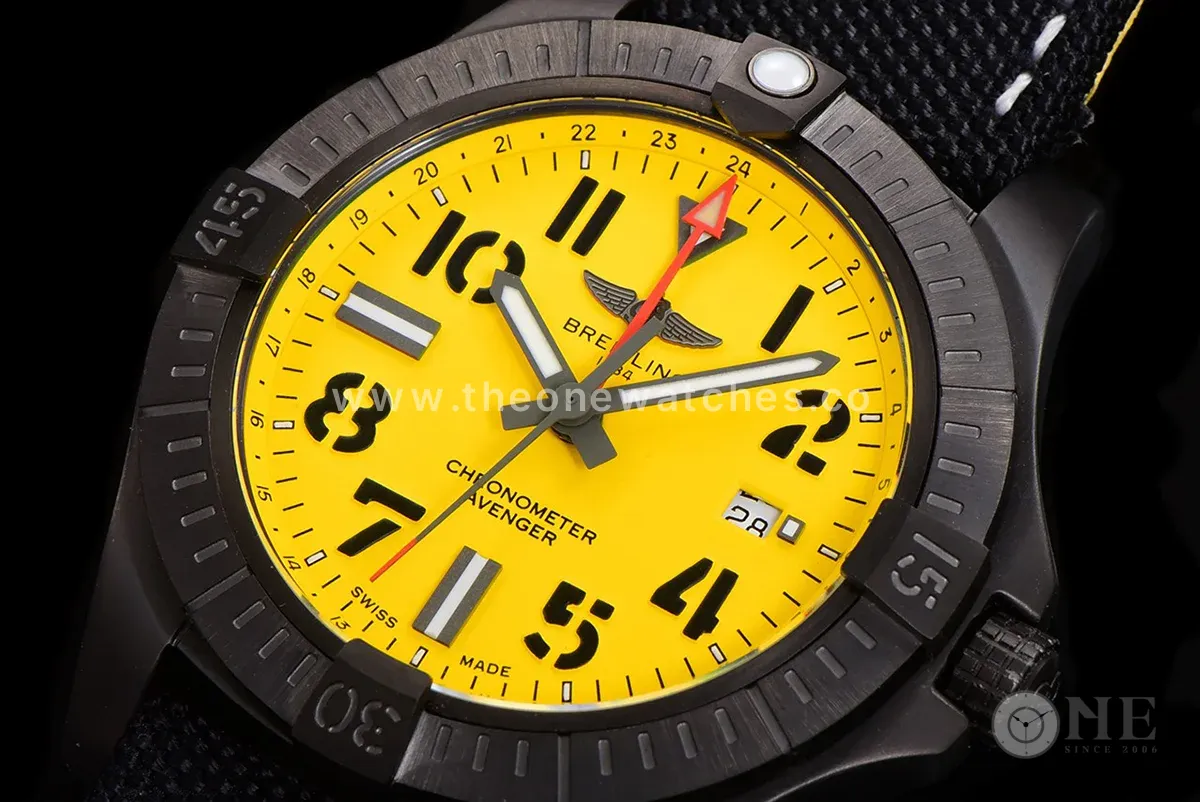 Avenger Automatic 45 Yellow Dial in PVD