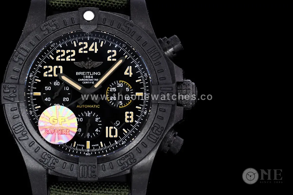 Avenger Hurricane Black Dial on Green Nylon Strap