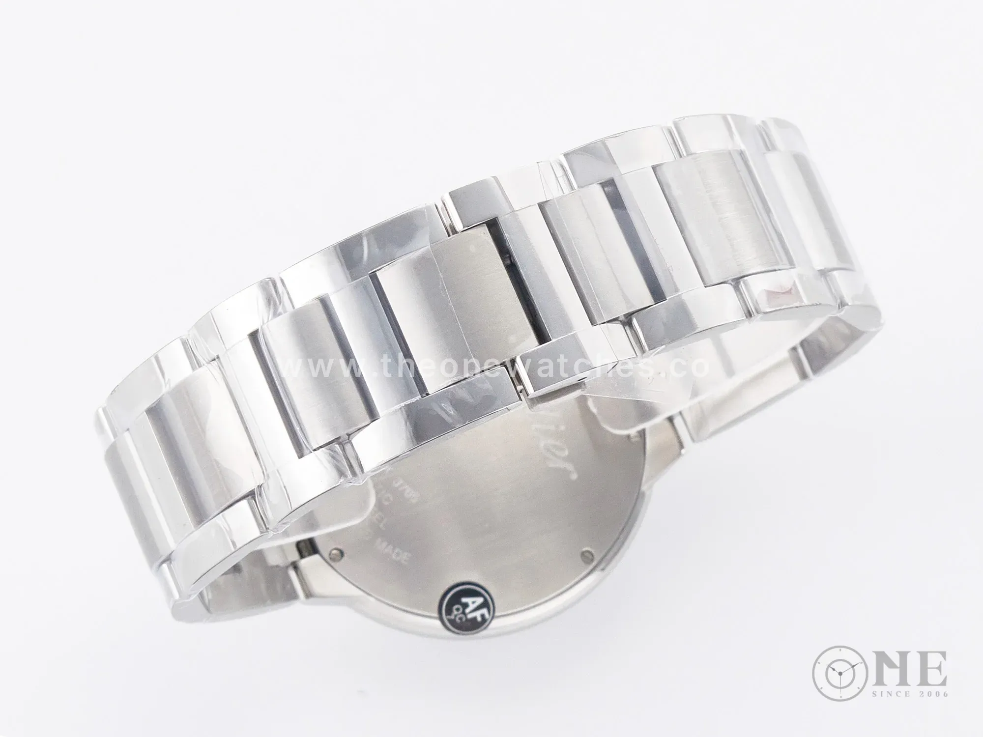 Ballon Bleu 42mm SS AF 1:1 Best Edition White Texture Dial on SS Bracelet A2824 V5