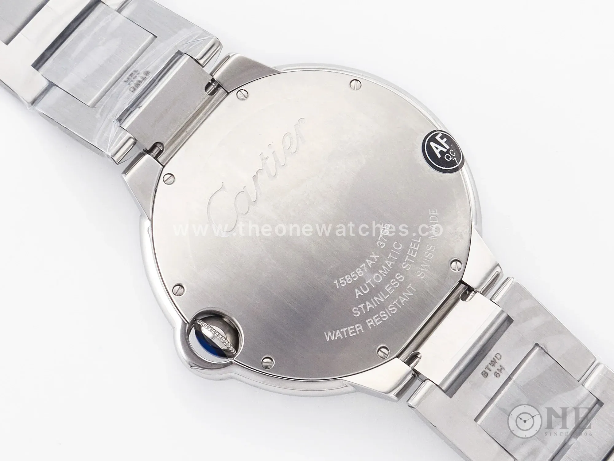 Ballon Bleu 42mm SS AF 1:1 Best Edition White Texture Dial on SS Bracelet A2824 V5