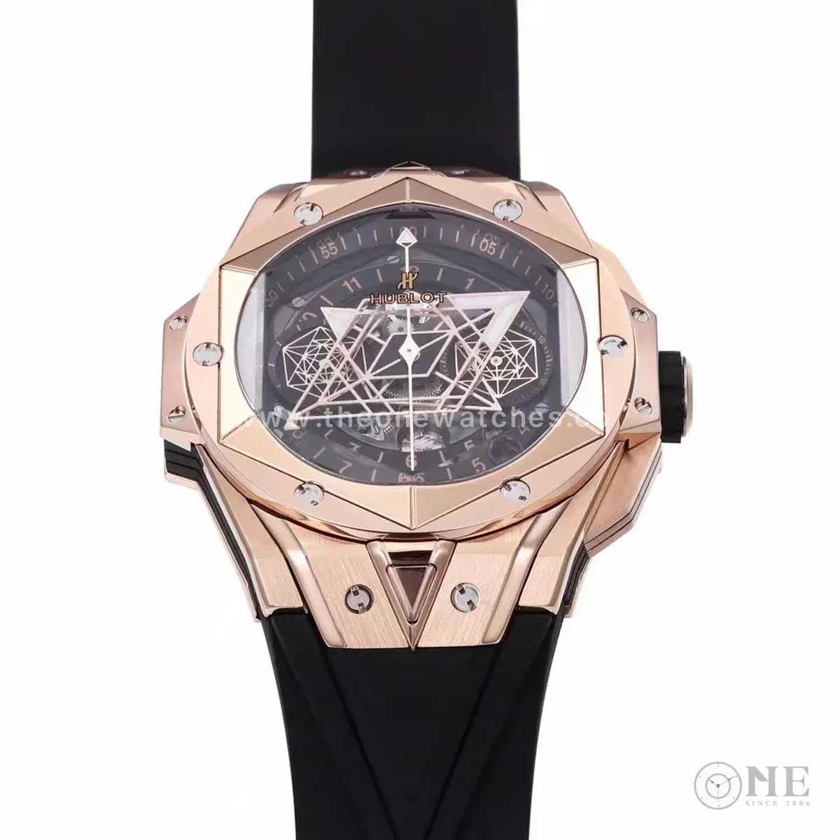 Big Bang Sang Bleu II Black Dial in Rose Gold