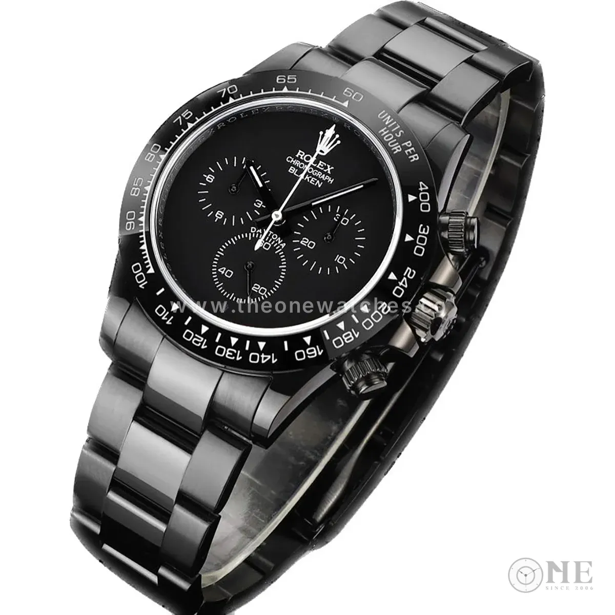 Blaken Daytona Matt Black with White Tachymeter