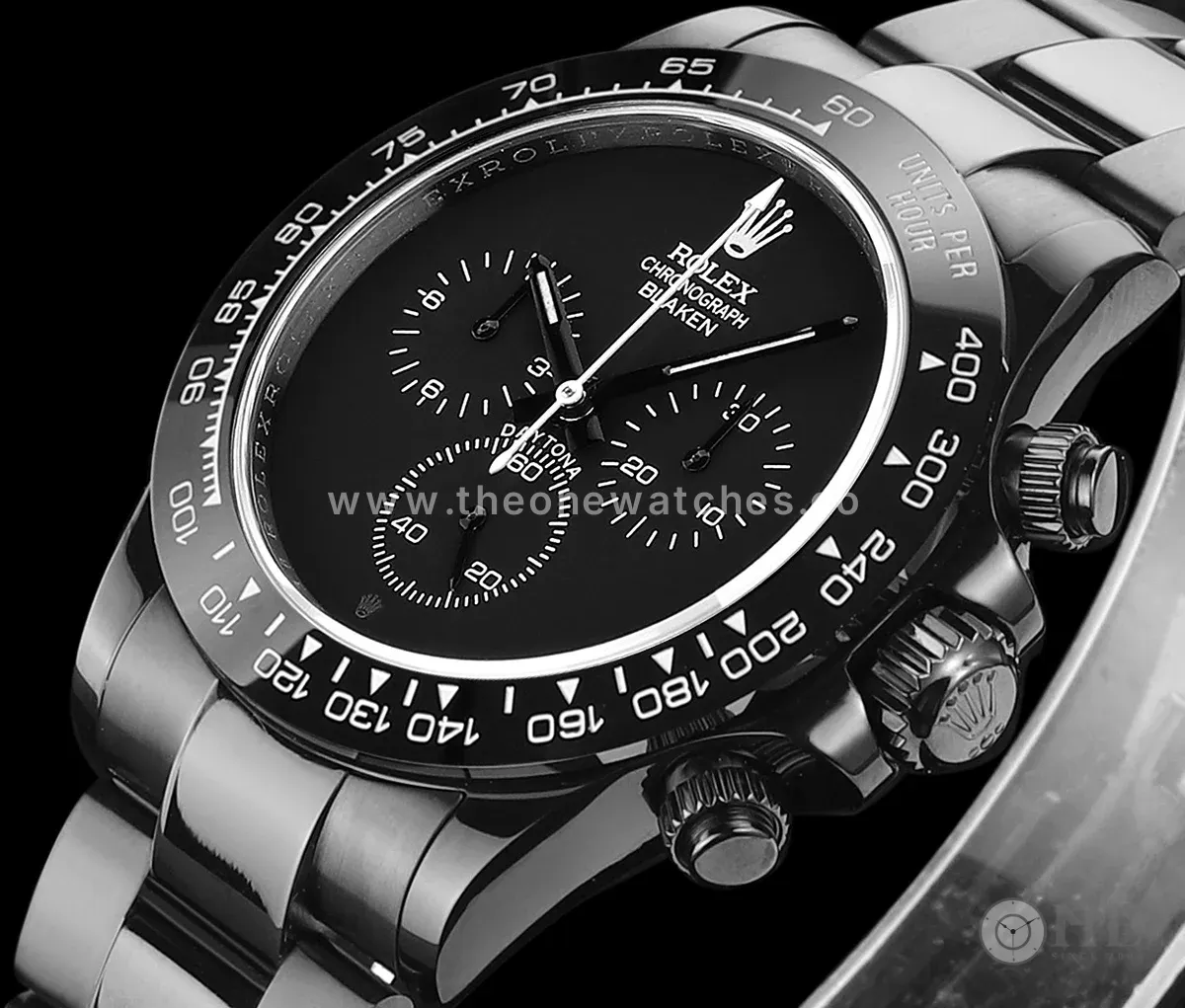 Blaken Daytona Matt Black with White Tachymeter