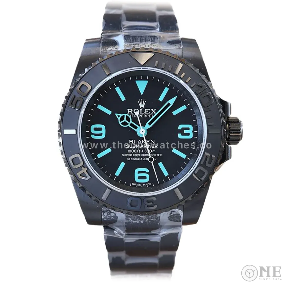 Blaken Submariner Explorer I Dial with Blue Numerals Marker
