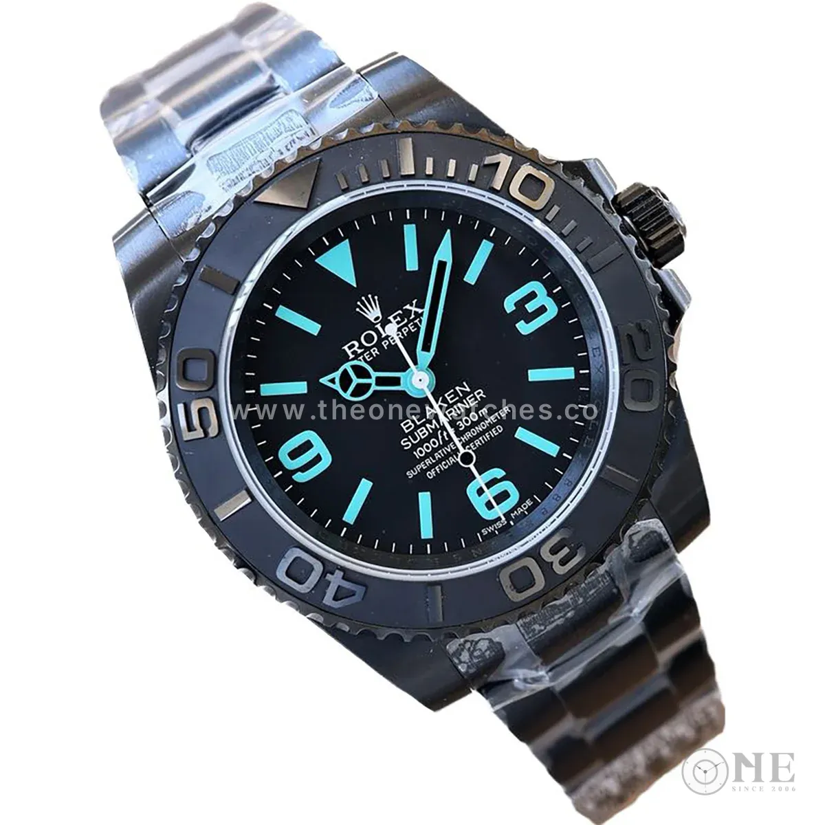 Blaken Submariner Explorer I Dial with Blue Numerals Marker