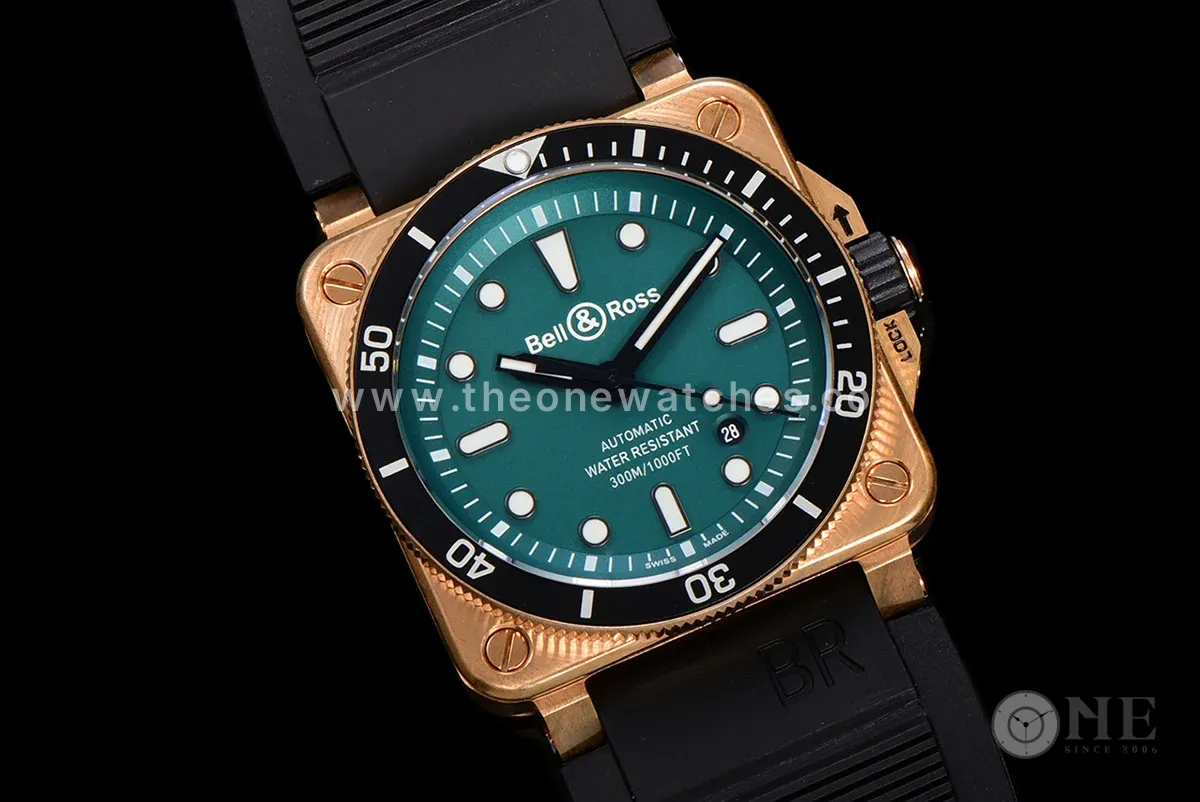 BR 03-92 Diver Black & Green Bronze