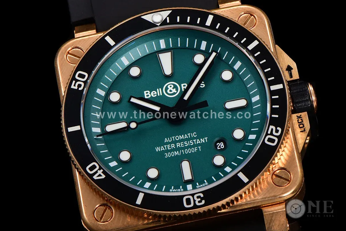 BR 03-92 Diver Black & Green Bronze