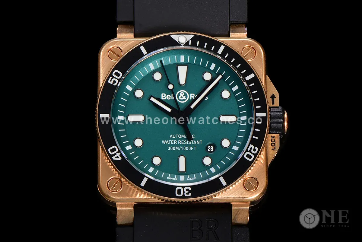 BR 03-92 Diver Black & Green Bronze