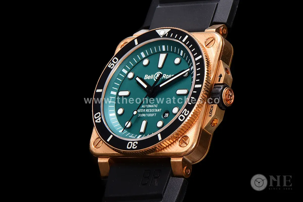 BR 03-92 Diver Black & Green Bronze