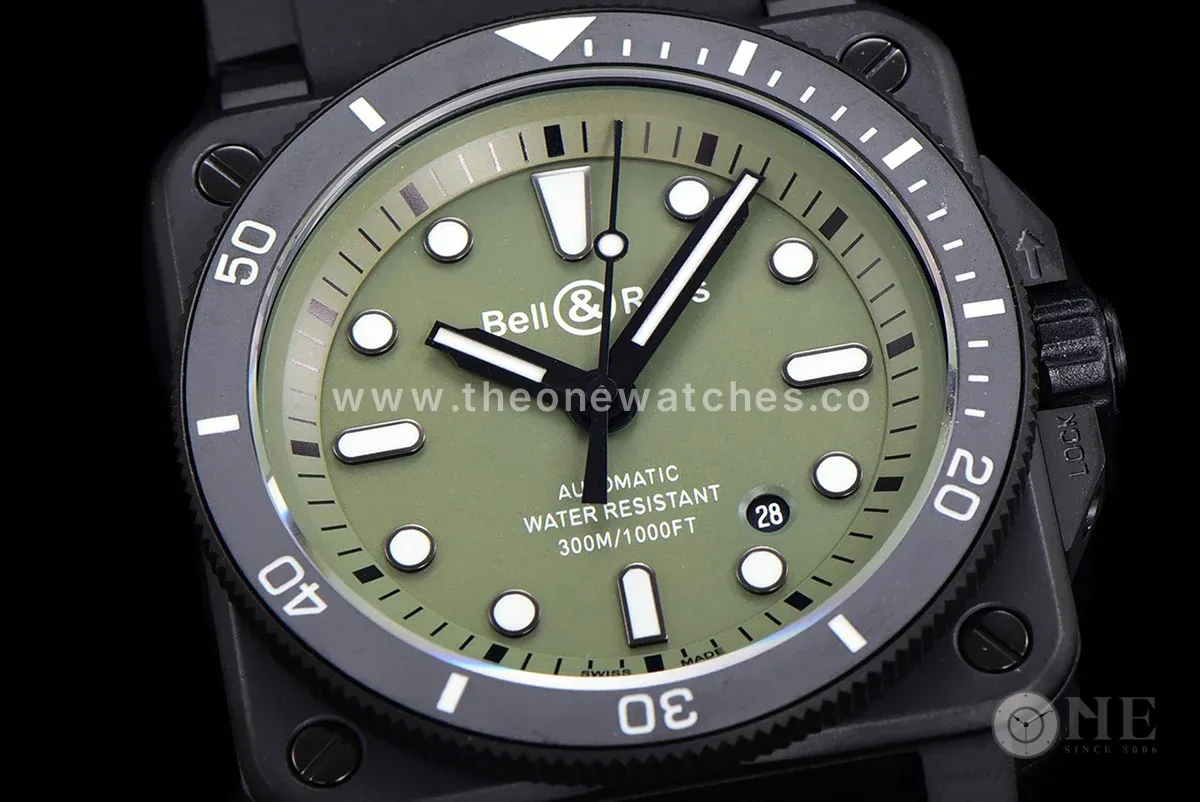 BR 03-92 Green Dial in PVD