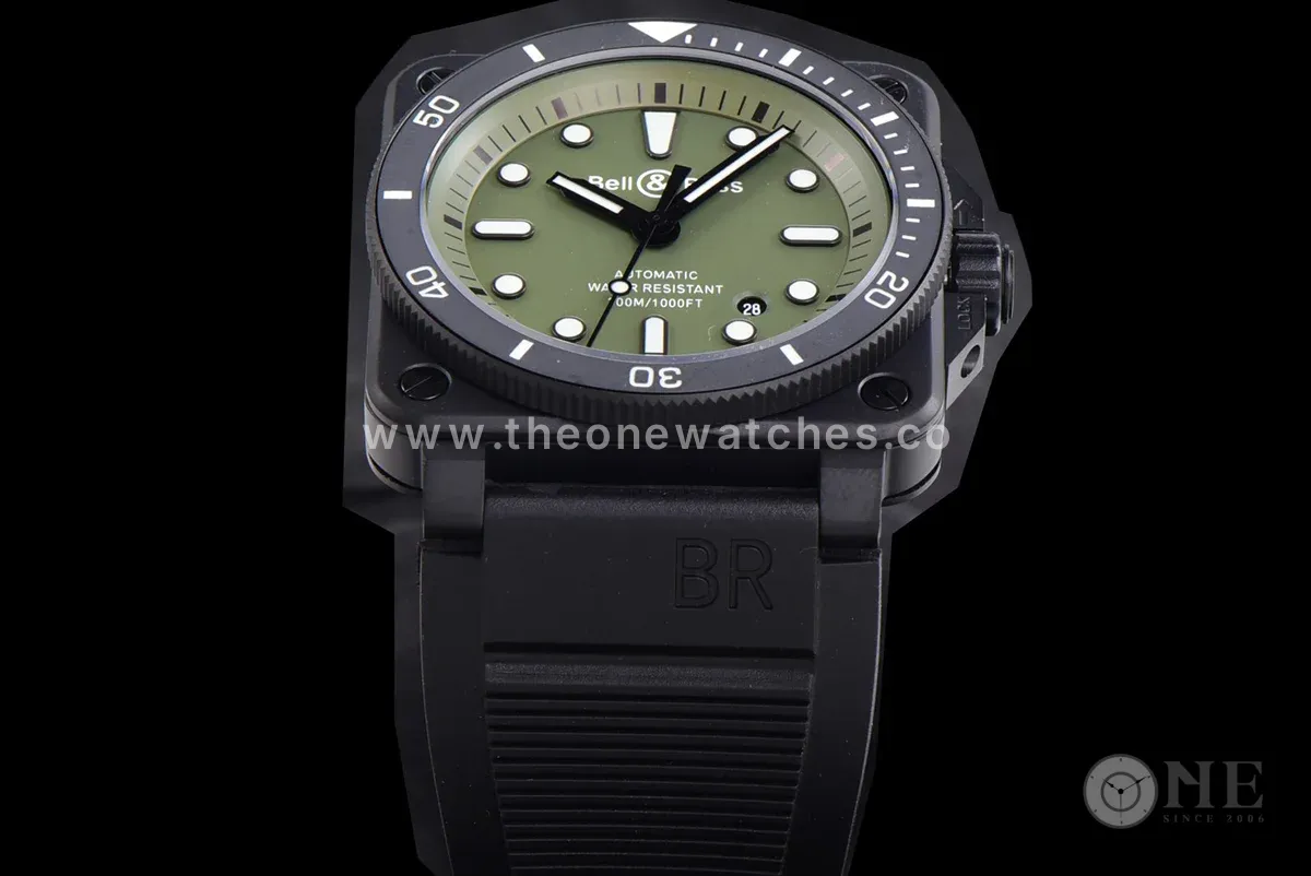 BR 03-92 Green Dial in PVD