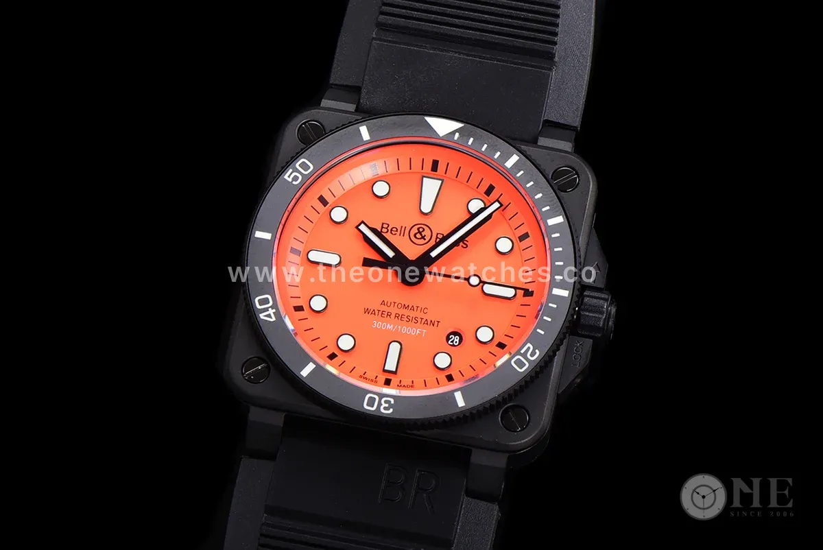 BR 03-92 Orange Dial in PVD