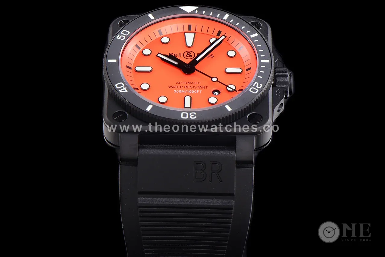 BR 03-92 Orange Dial in PVD