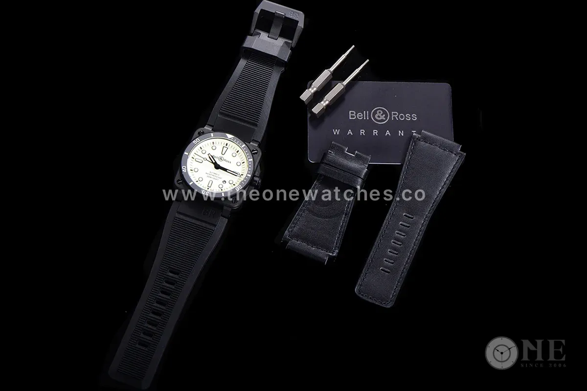 BR 03-92 White Dial in PVD
