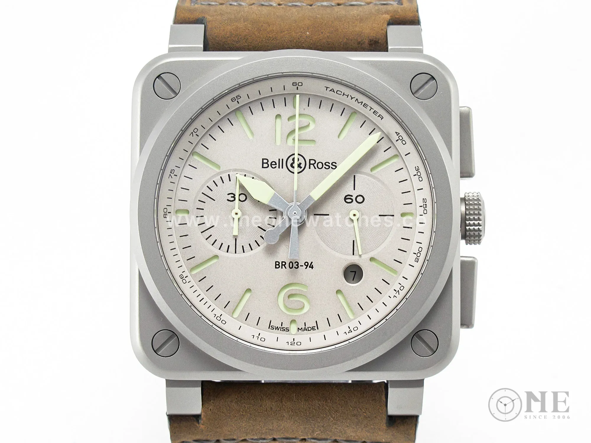 BR 03-94 Horolum Chronograph 1:1 Best Edition Brown Dial on Leather Strap Asia 7750