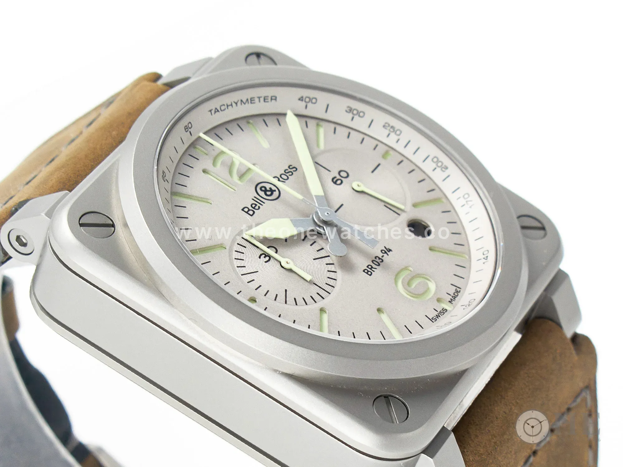 BR 03-94 Horolum Chronograph 1:1 Best Edition Brown Dial on Leather Strap Asia 7750