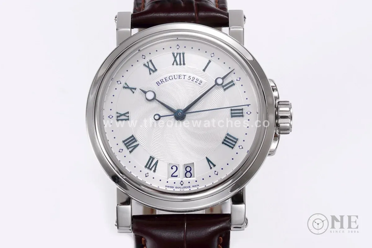 Breguet Marine Automatic Big Date 5817 Silver Dial Watch in Steel