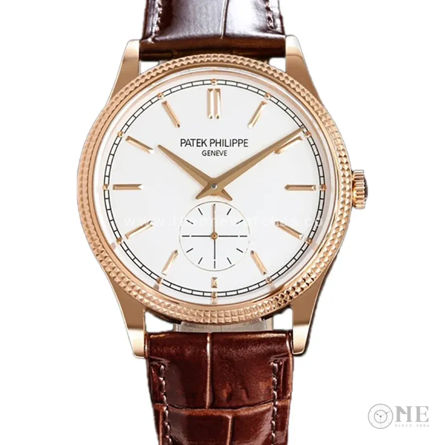 Calatrava 6119R White Dial in Pink Gold