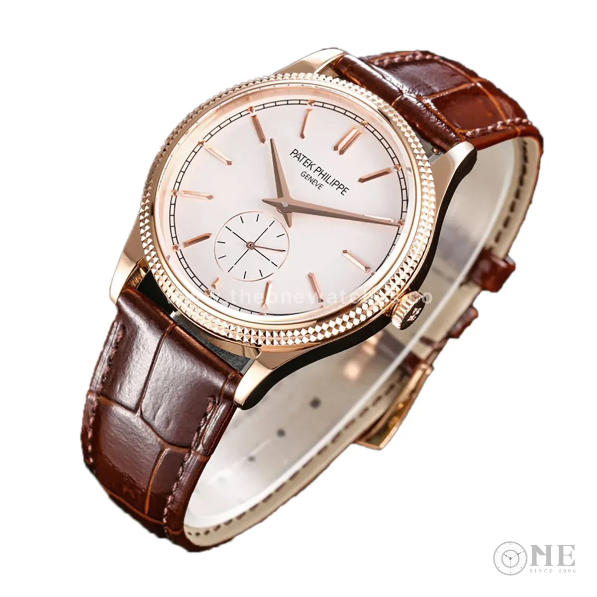 Calatrava 6119R White Dial in Pink Gold
