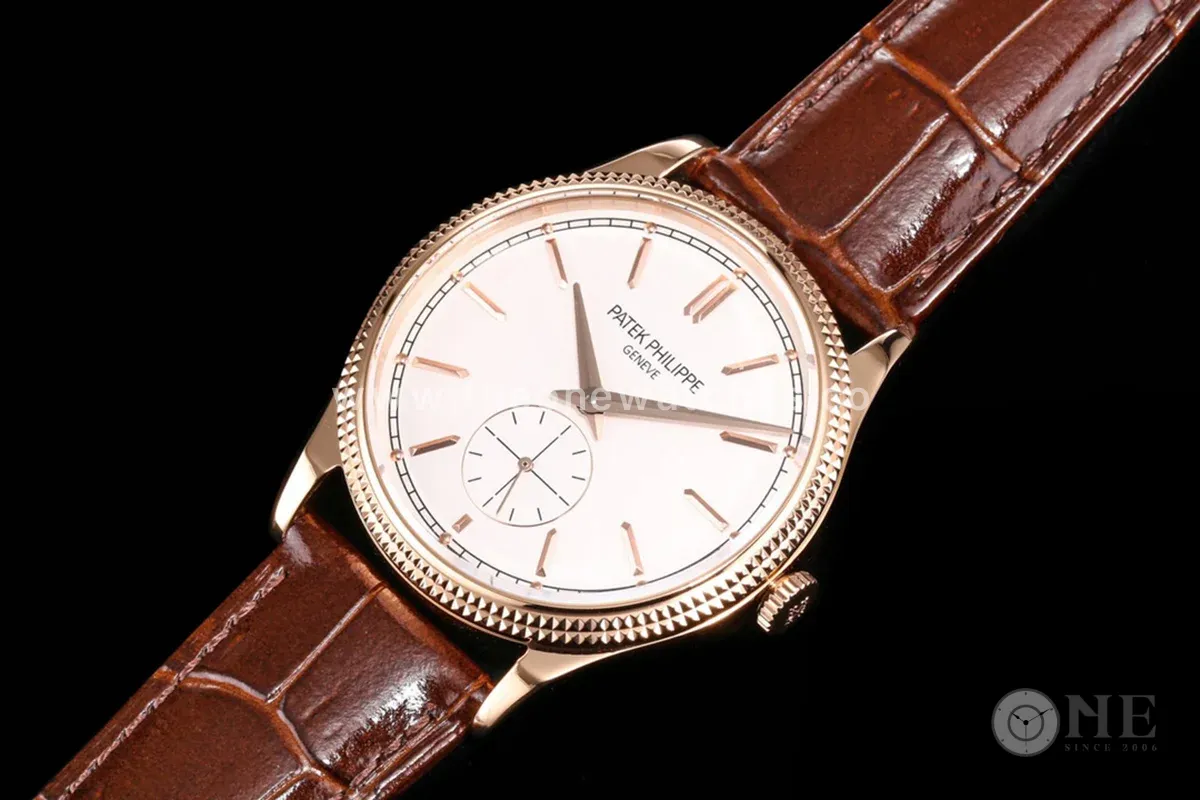 Calatrava 6119R White Dial in Pink Gold