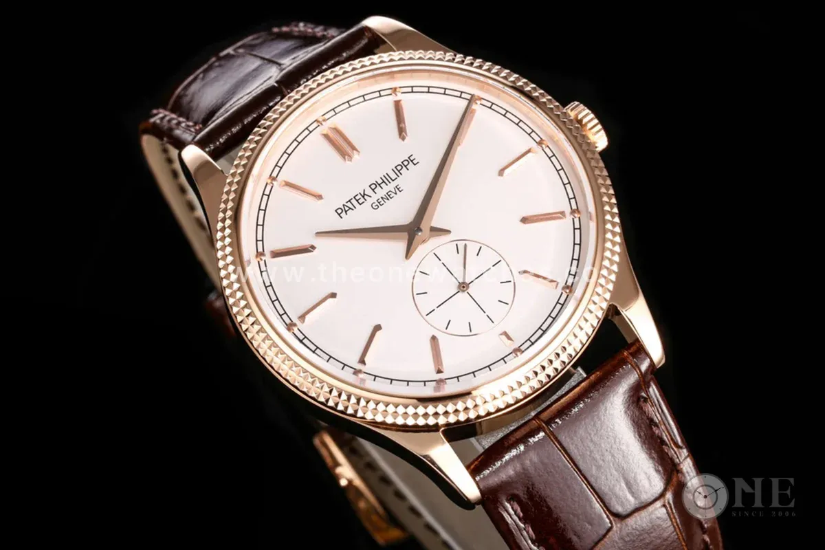 Calatrava 6119R White Dial in Pink Gold