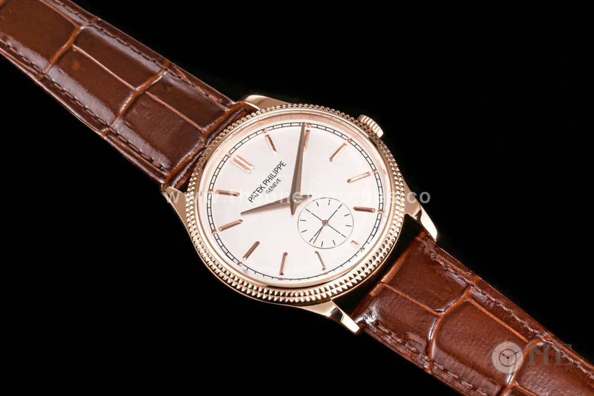 Calatrava 6119R White Dial in Pink Gold