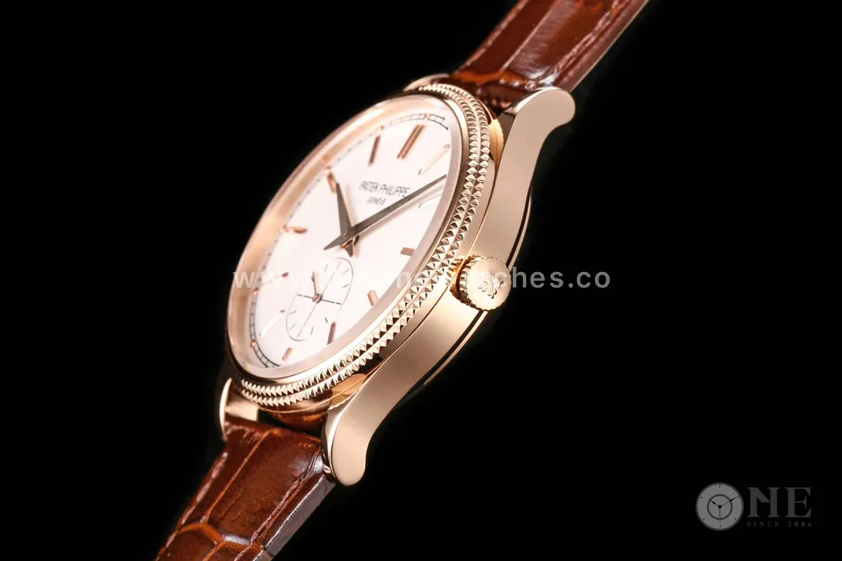 Calatrava 6119R White Dial in Pink Gold