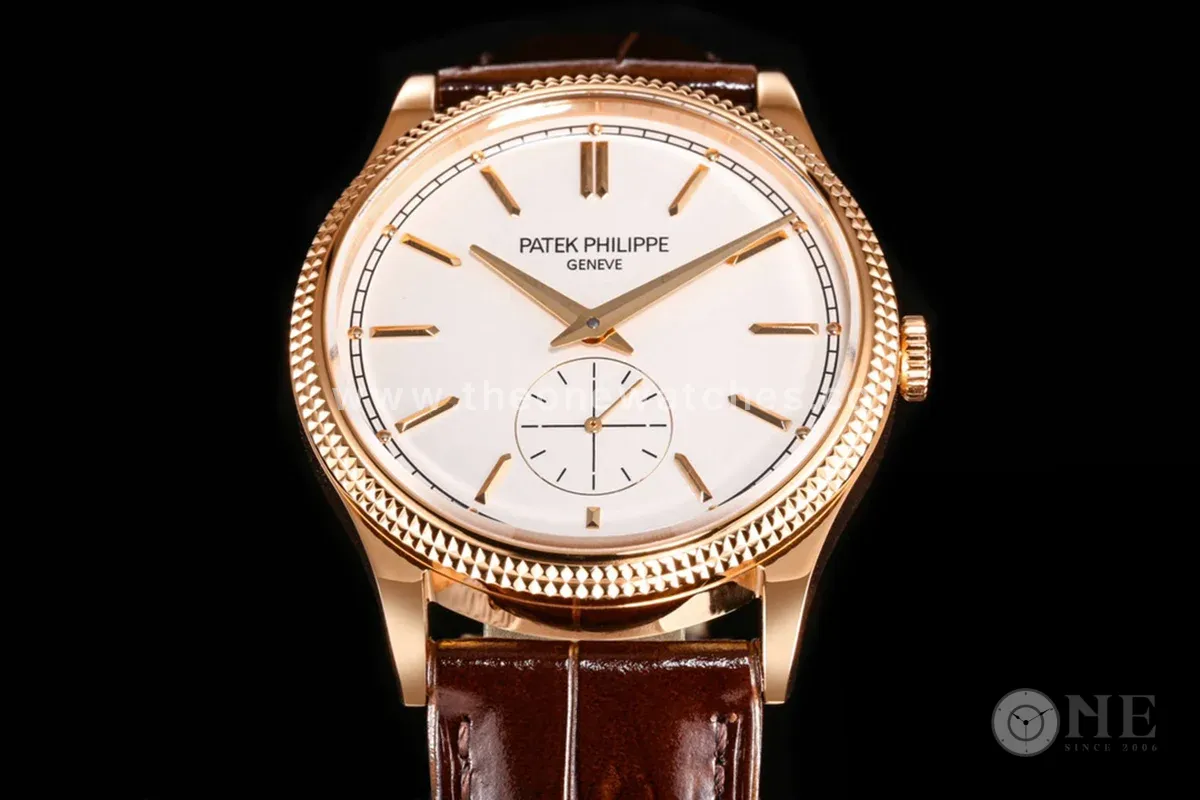 Calatrava 6119R White Dial in Pink Gold