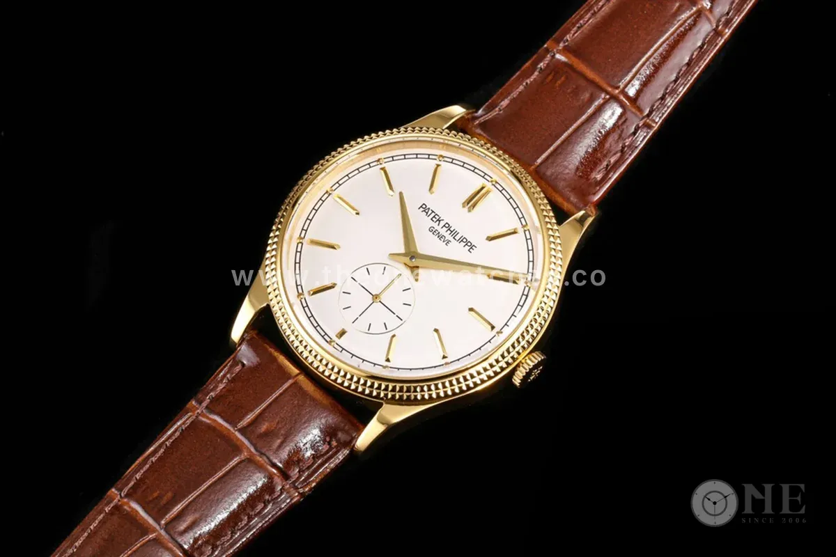 Calatrava 6119R White Dial in Yellow Gold