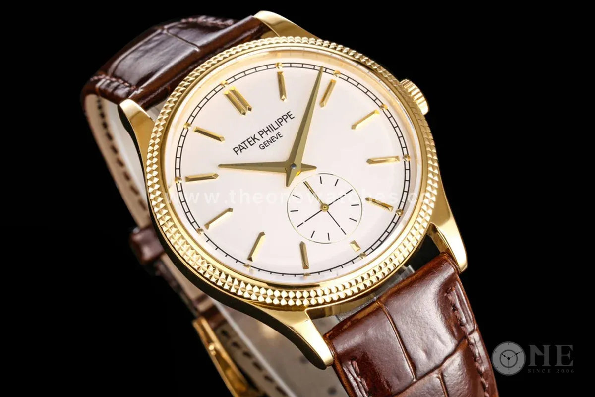Calatrava 6119R White Dial in Yellow Gold