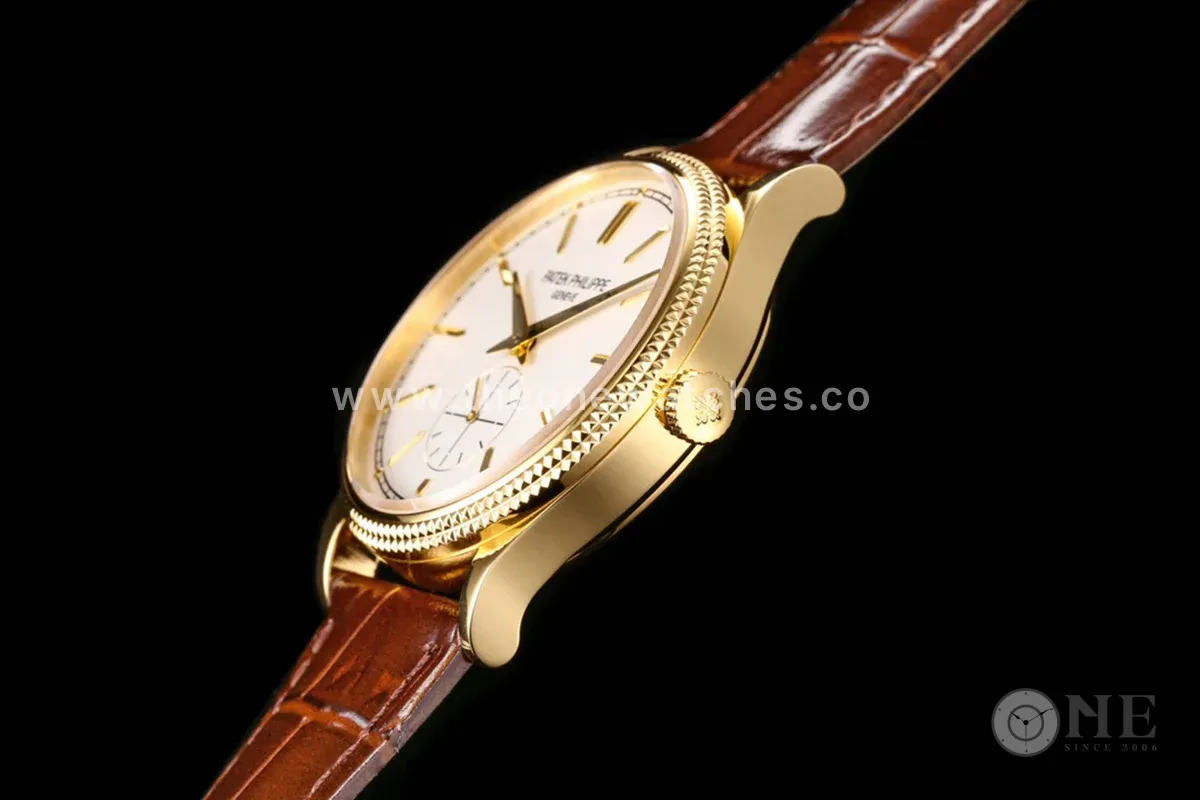 Calatrava 6119R White Dial in Yellow Gold