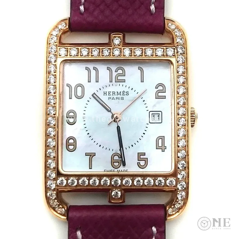Cape Cod GM Quartz Rose Gold with Diamond Bezel on Violet Epsom Leather Strap