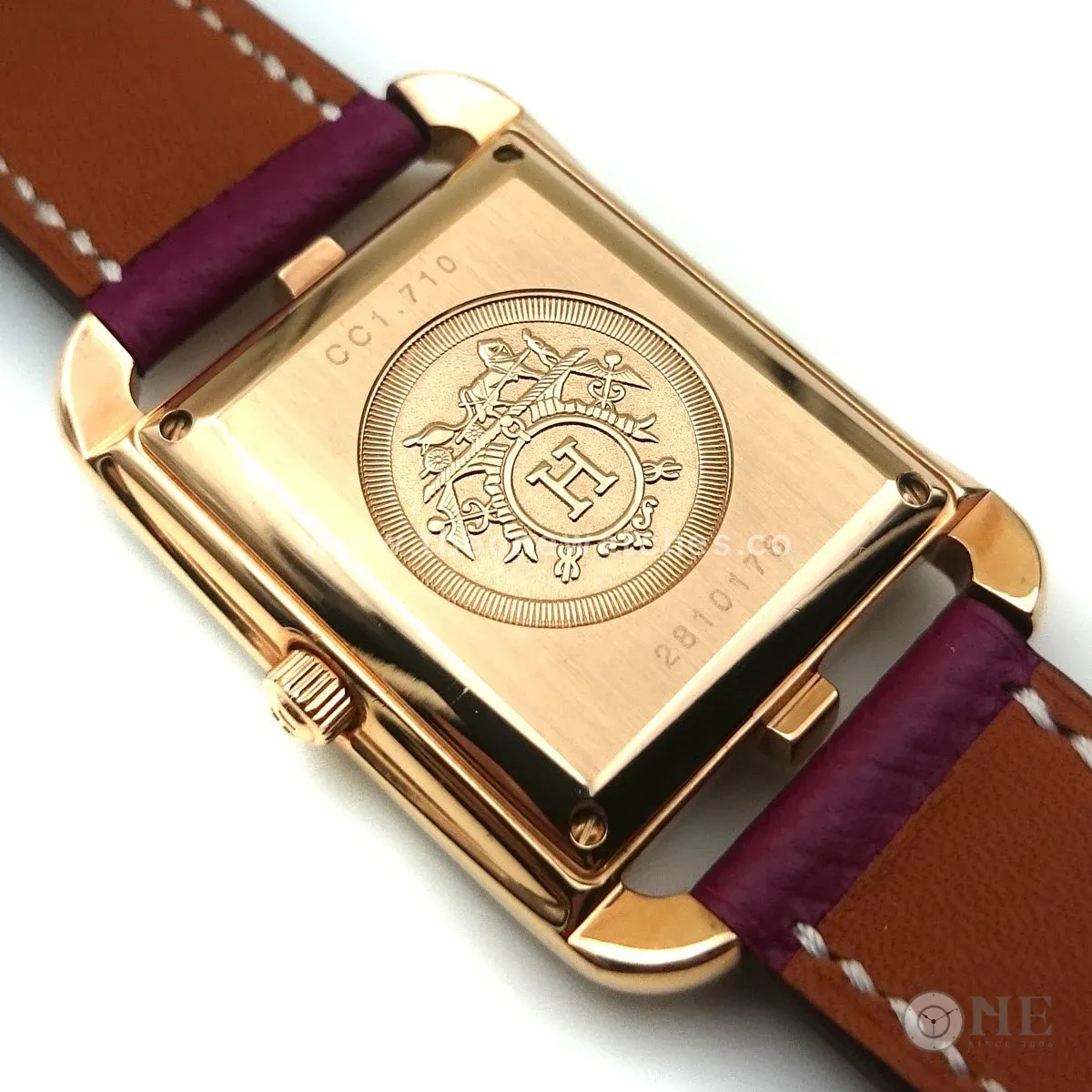 Cape Cod GM Quartz Rose Gold with Diamond Bezel on Violet Epsom Leather Strap
