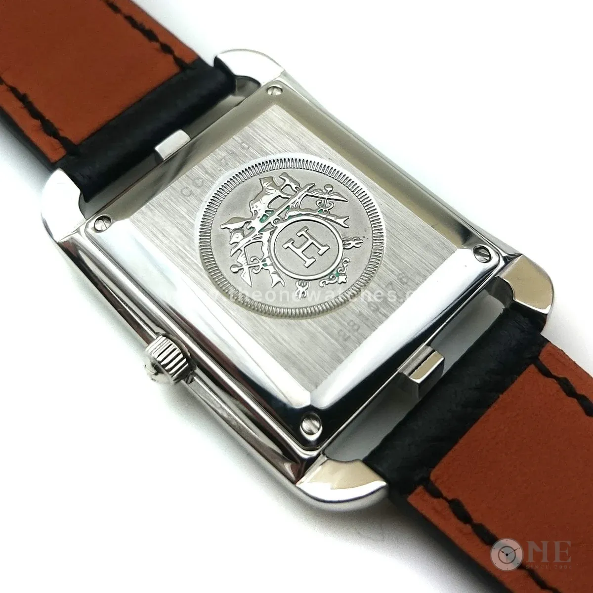 Cape Cod Steel with Diamond Bezel on Black Epsom Leather Strap