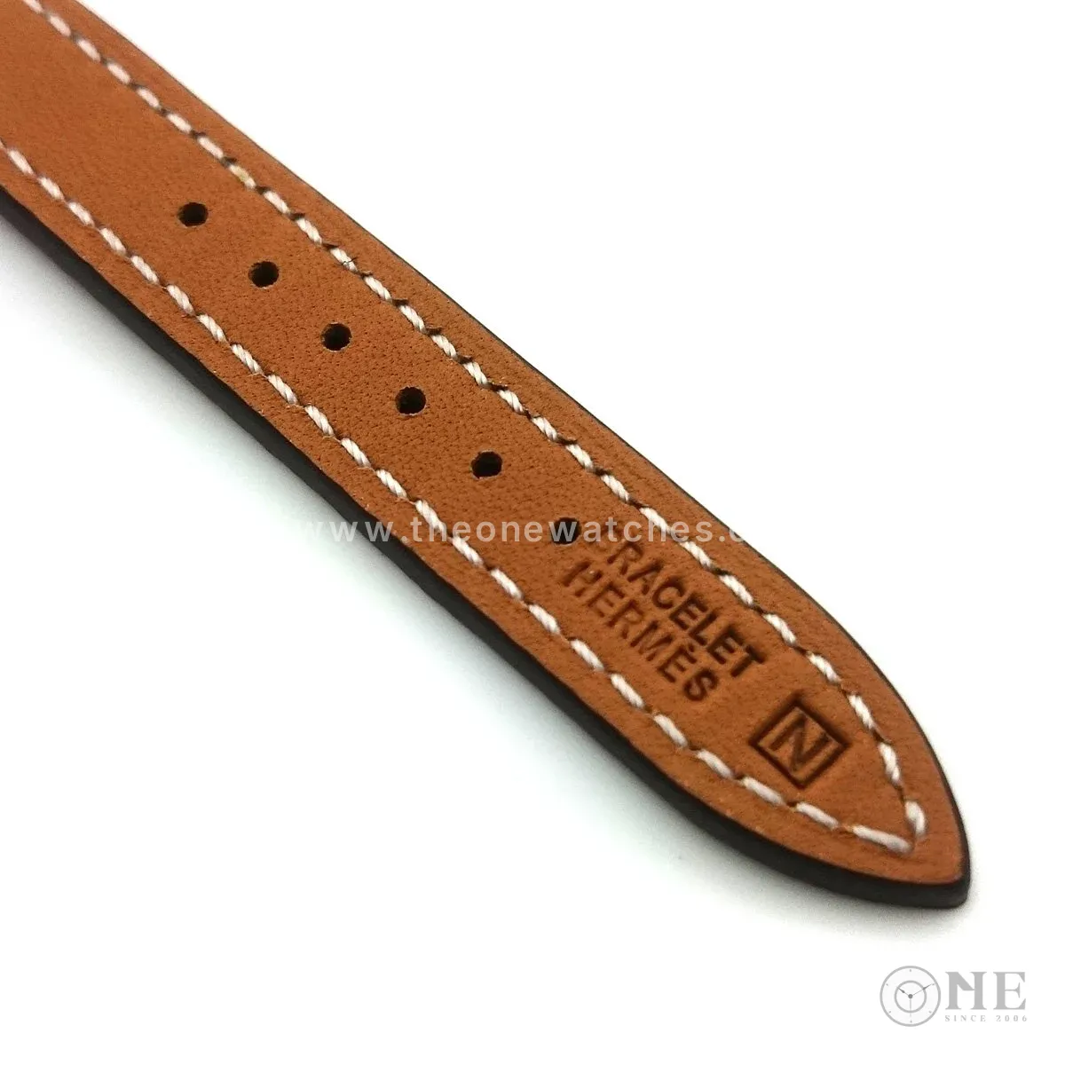 Cape Cod Tonneau Rose Gold on Blue Epsom Leather Strap
