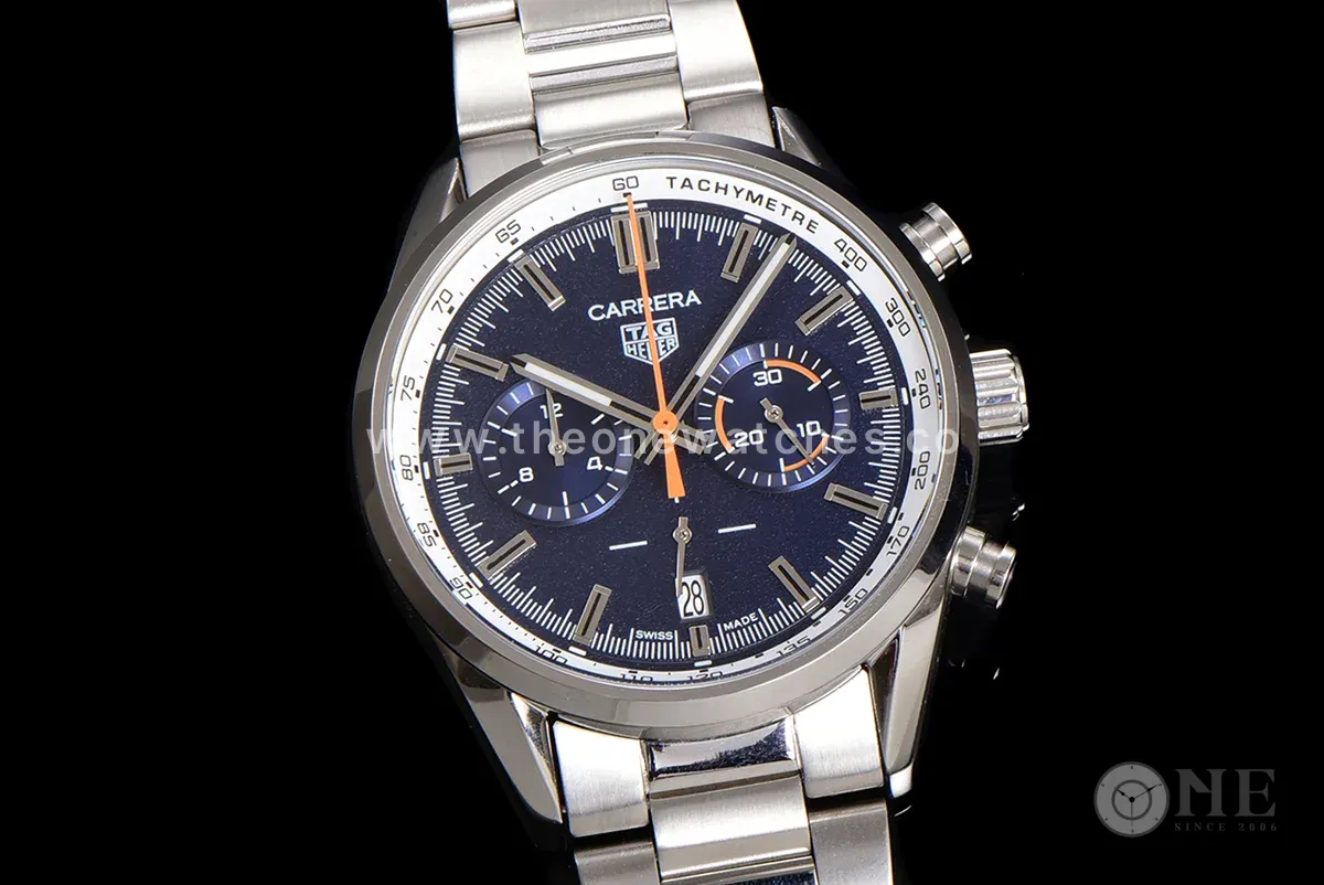 Carrera Chronograph 43 Blue Dial