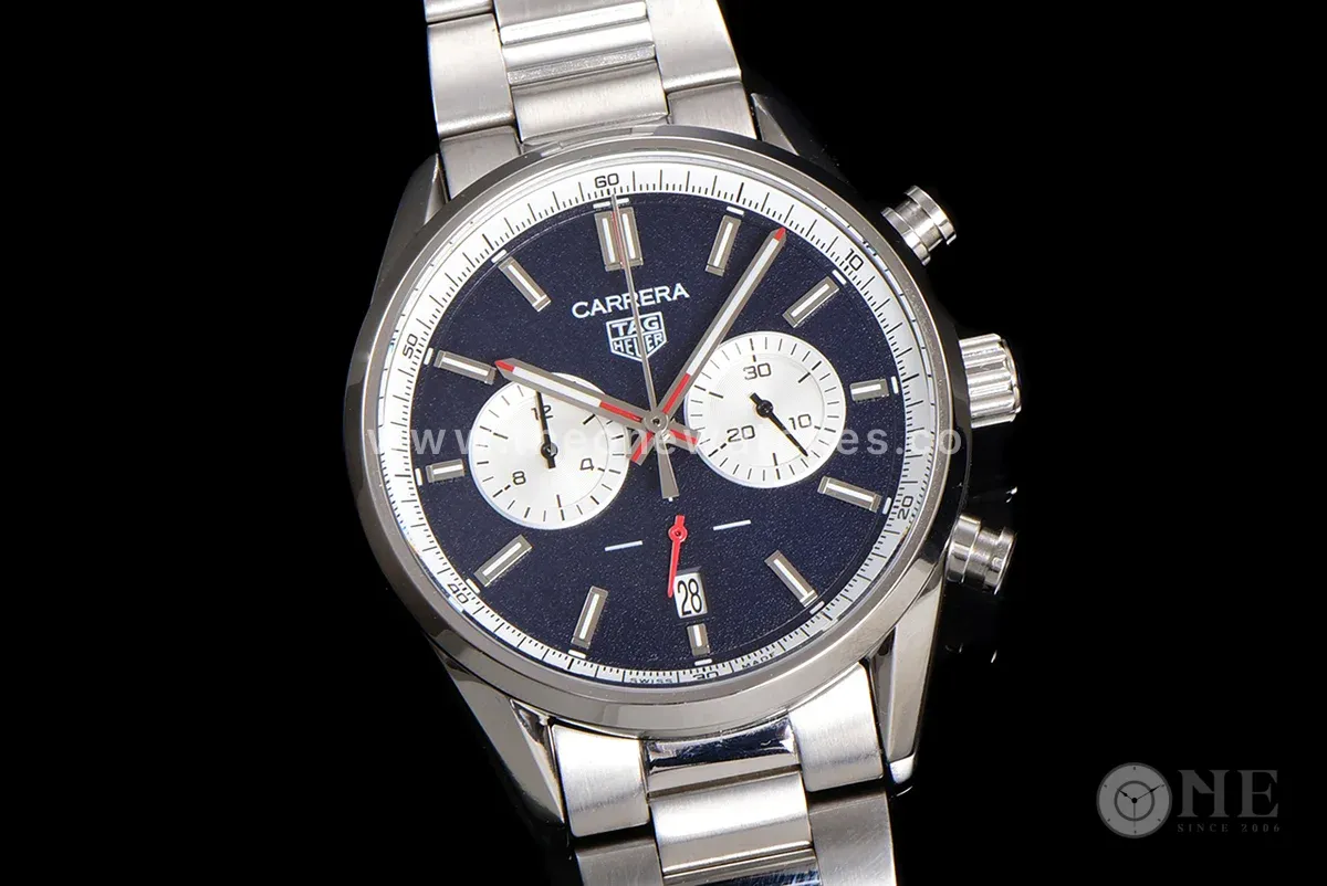 Carrera Chronograph 43 Blue Dial