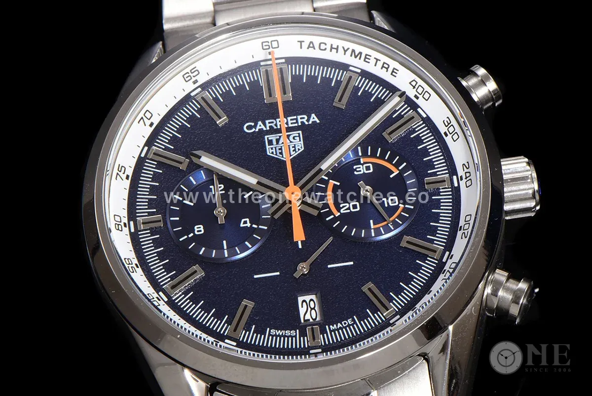 Carrera Chronograph 43 Blue Dial