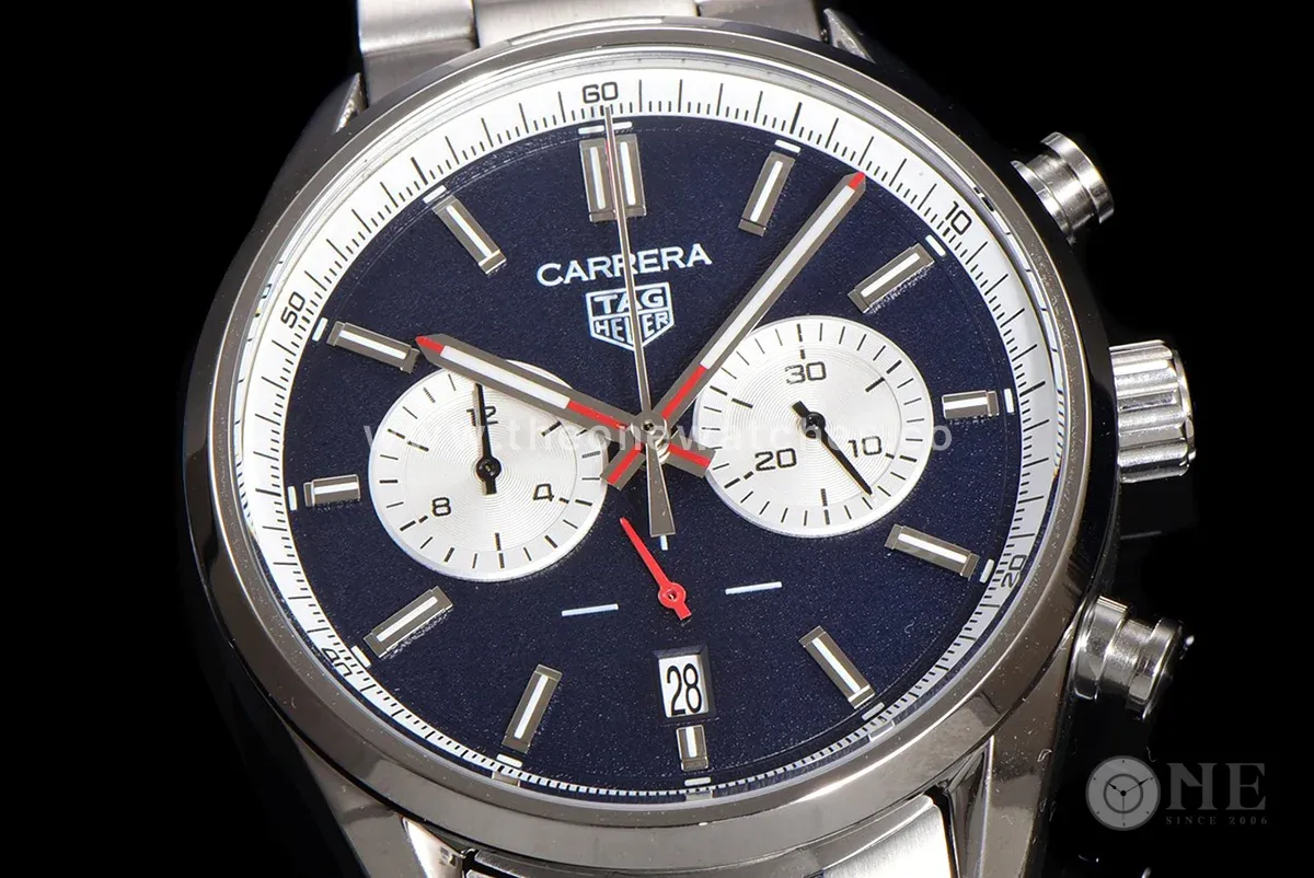 Carrera Chronograph 43 Blue Dial